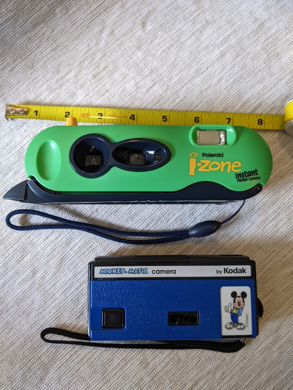 Polaroid i-zone Pocket Instant Camera And Mickey -Matic, With Wrist Straps!